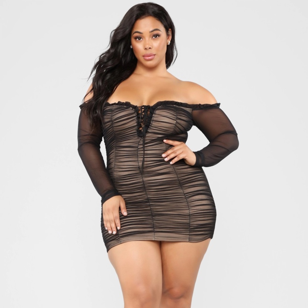 Fashion Nova Mura Mesh Dress